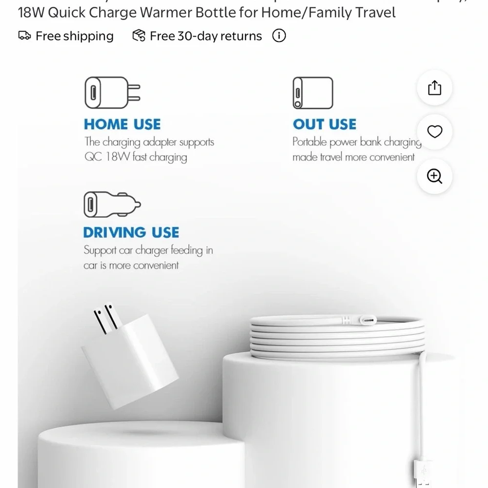T9 Portable Bottle Warmer Charger - Blue